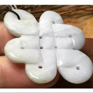 💥Natural Hand carved Jadeite Knotted Pendant